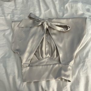 Zara satin crop top